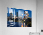 Moonrise Over Boston Acrylic Print