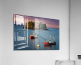 In The Harbor at Dusk Acrylic Print