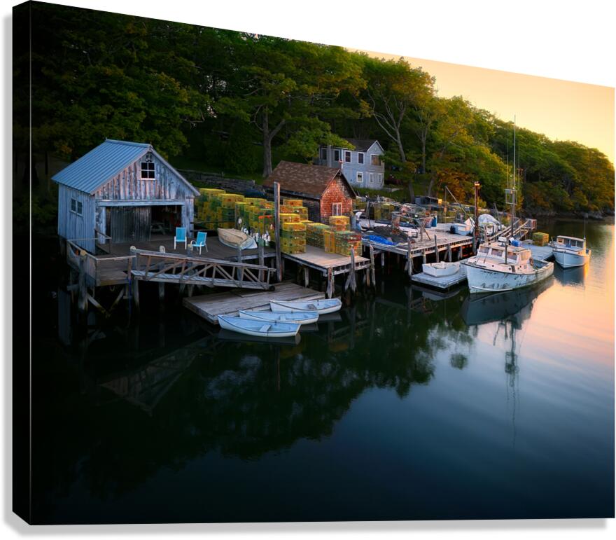 Dawn in Back Cove Canvas Print