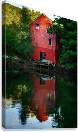 The Red Boathouse Canvas Print