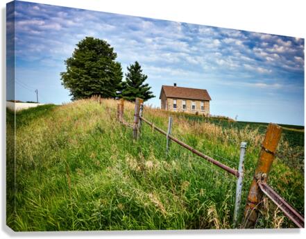 North River Stone Schoolhouse Canvas Print