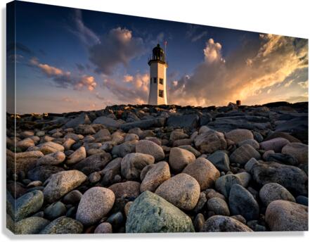 Sunset at Old Scituate Lighthouse Canvas Print