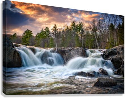 Sunset at Swift River Falls Canvas Print