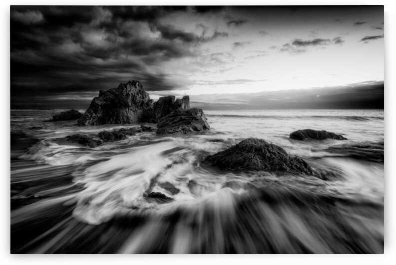 Sweeping Tides Black and White by Rick Berk