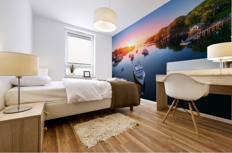 Sunrise Over New Harbor Mural print