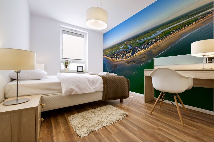 Wells Beach Maine Mural print