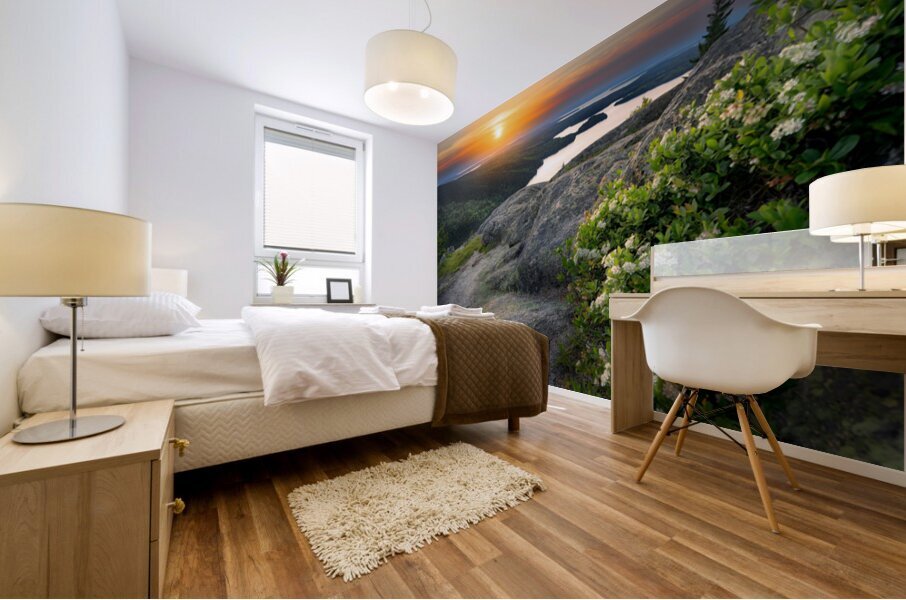 Sunset on Beech Mountain Mural print