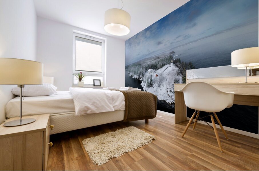 Winter Morning at Owls Head Mural print