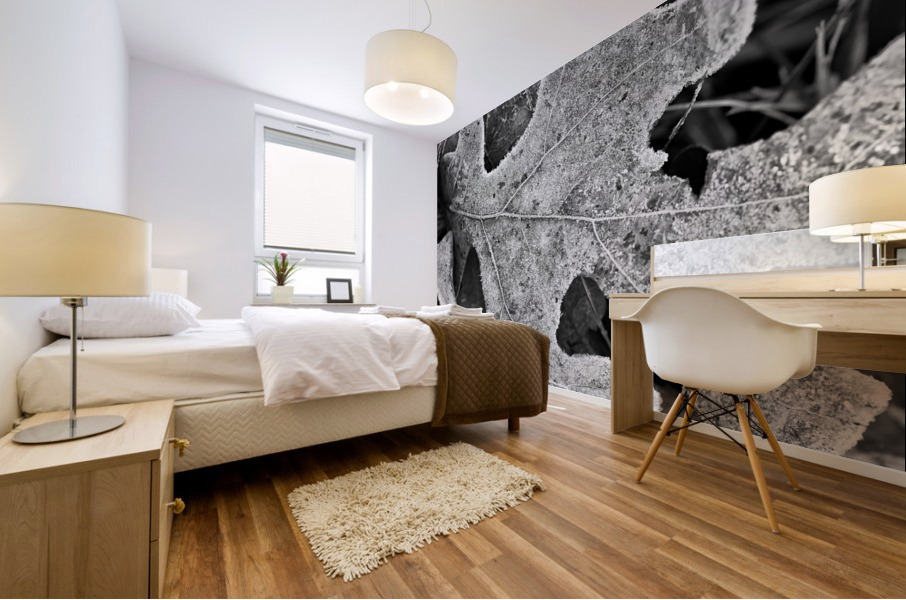 Frosted Oak Leaf Mural print