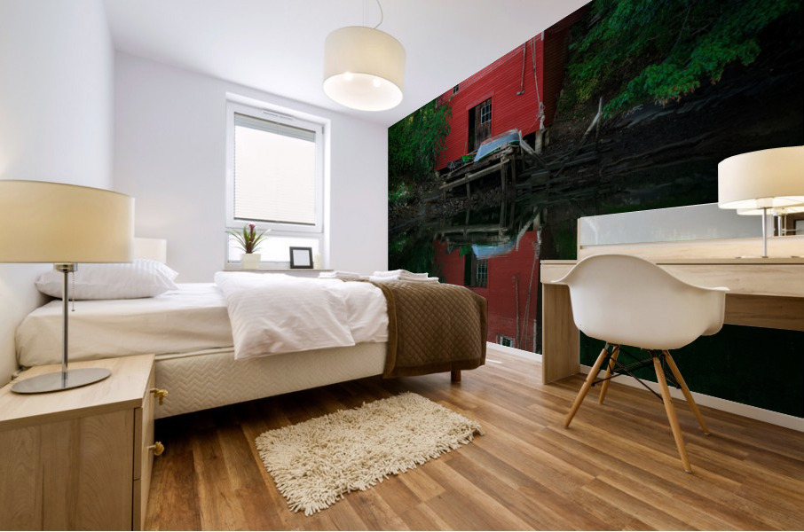 The Red Boathouse Mural print