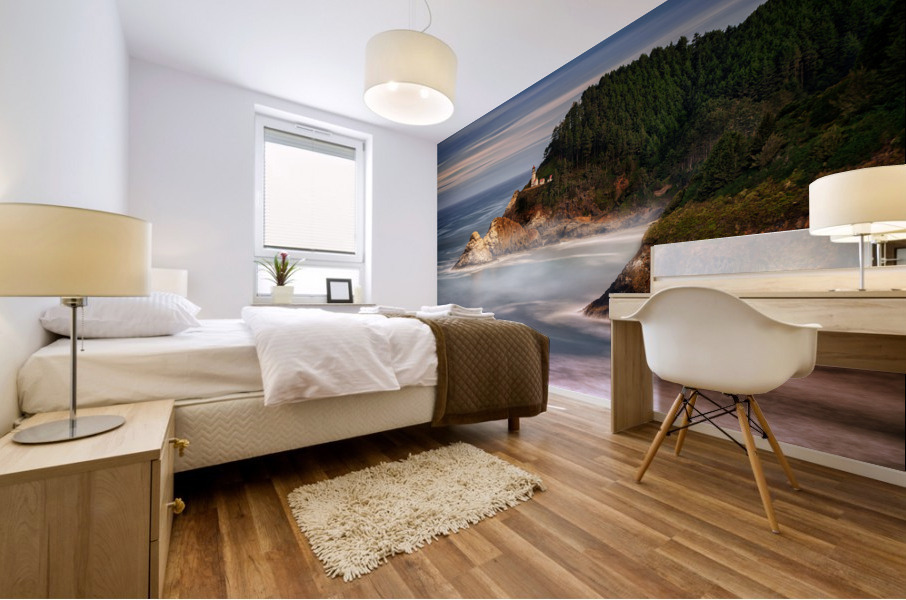 Perched Above the Pacific Mural print