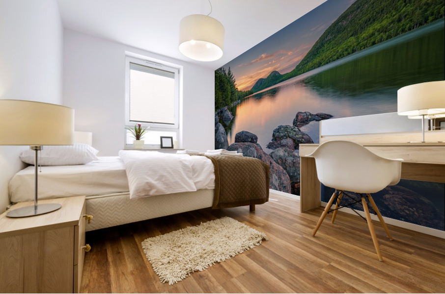 Spring Twilight at Jordan Pond Mural print