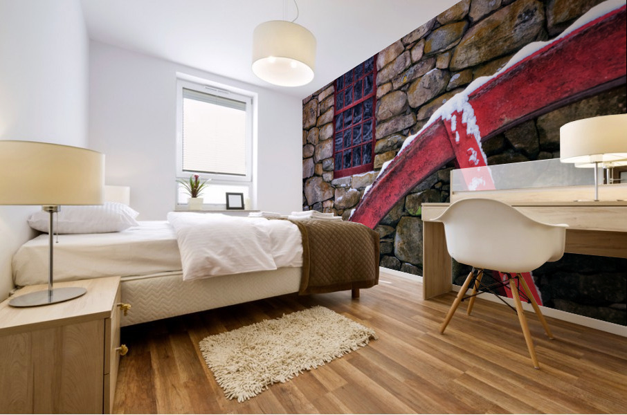 Grist Mill Window Mural print