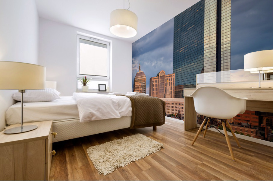 Storm Clouds Over Back Bay Mural print