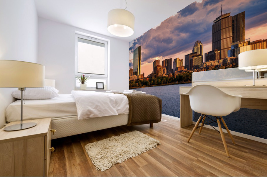 Boston Skyline Panorama Mural print