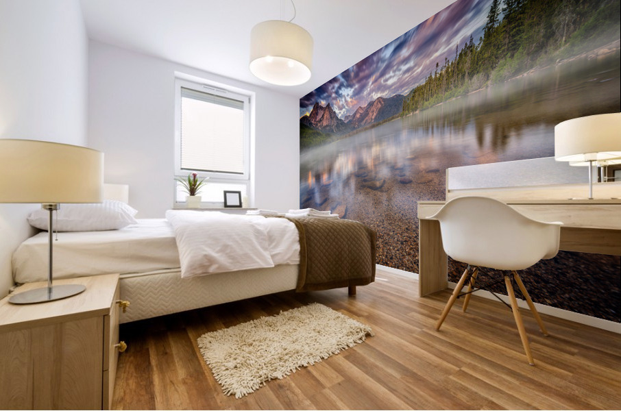 Dawn at Stanley Lake Mural print