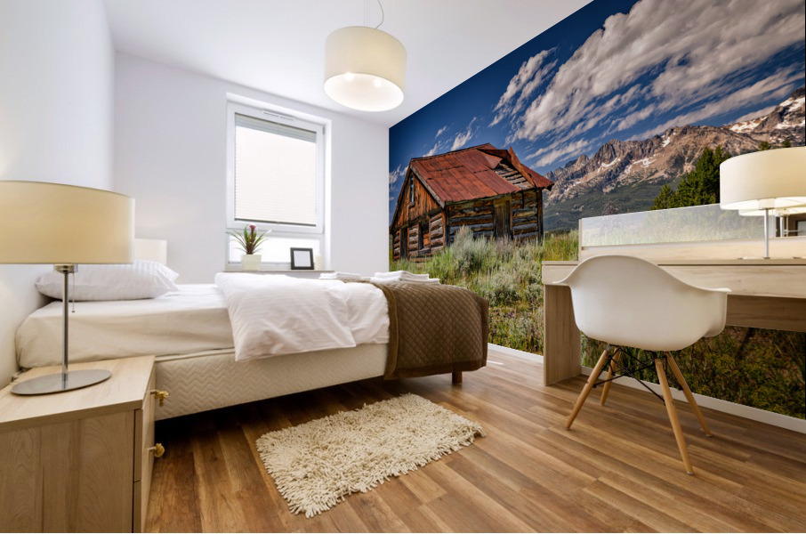 The Old Mountain Cabin Mural print