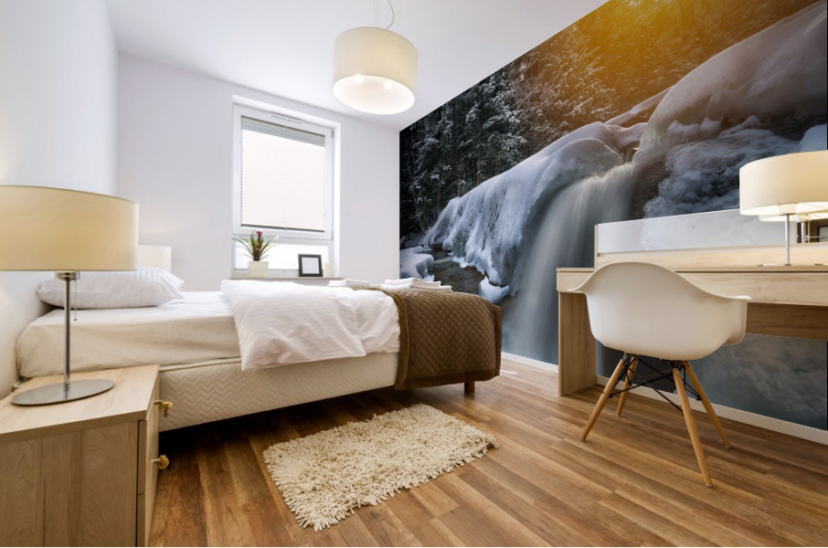 Winter Cascade Mural print