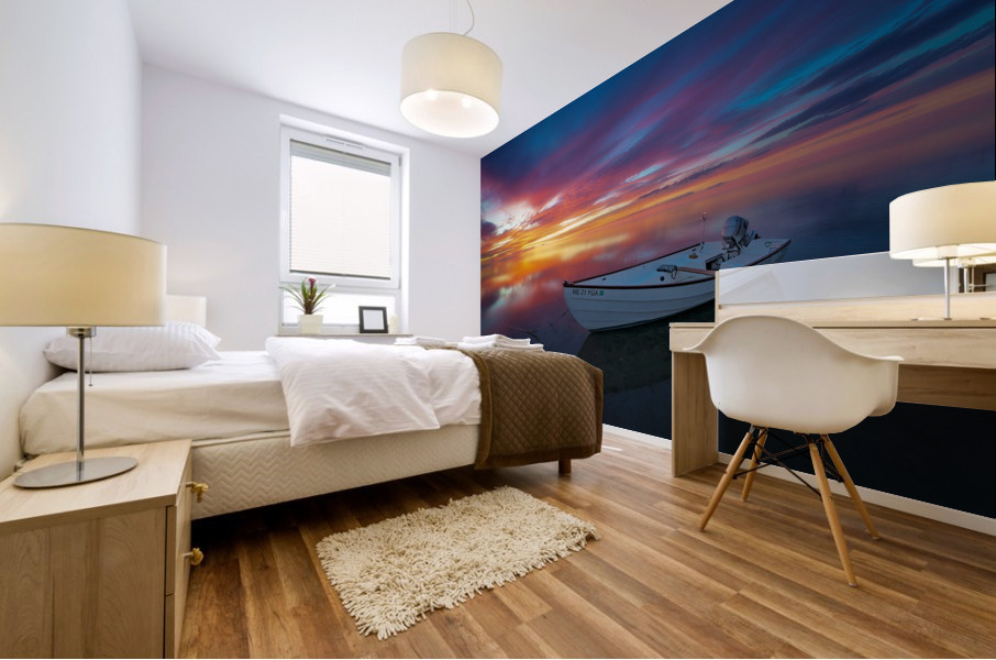 Crimson Horizons Mural print