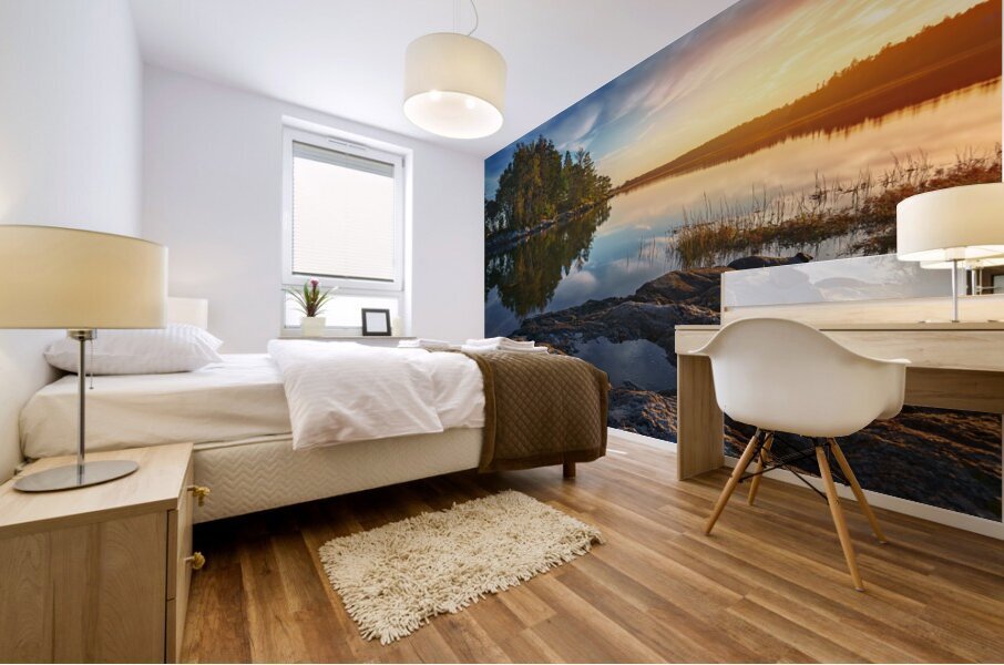 Sheepscot Sunset Mural print