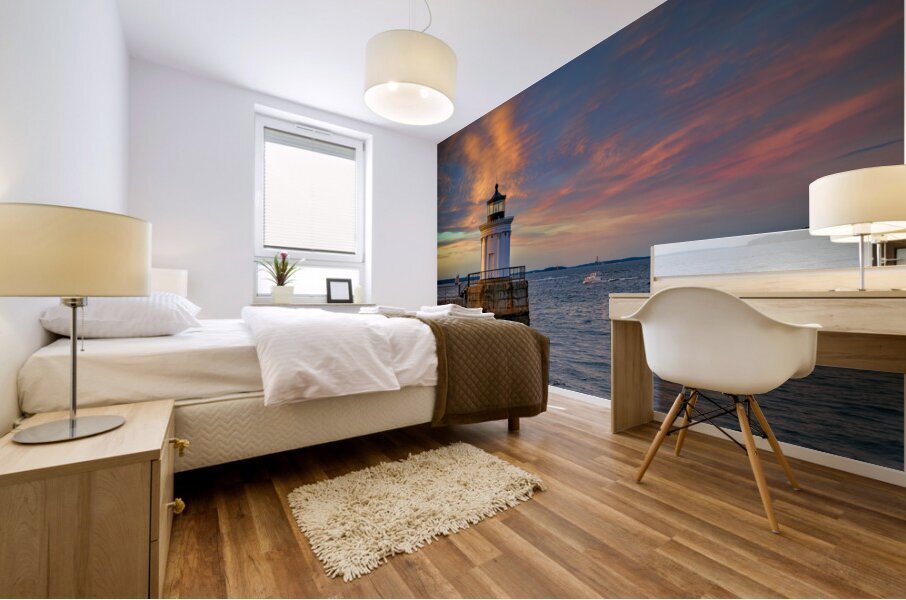 Sunset at Bug Light Mural print