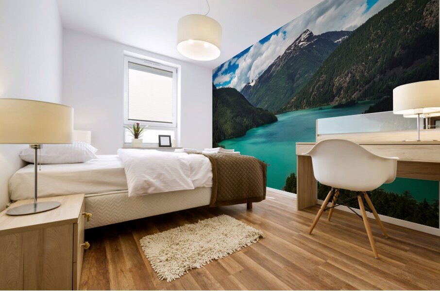 Afternoon at Diablo Lake Mural print