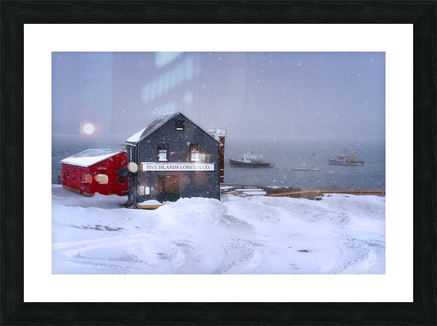 Winter at Five Islands Picture Frame print