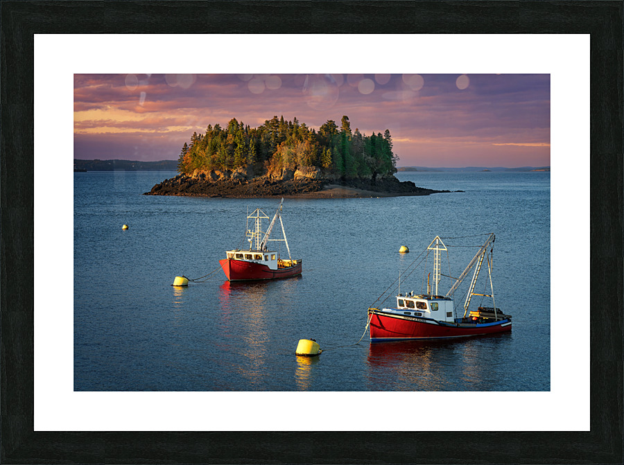 In The Harbor at Dusk Picture Frame print