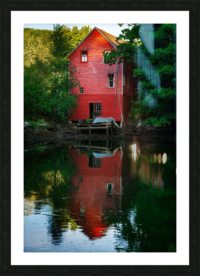 The Red Boathouse Picture Frame print
