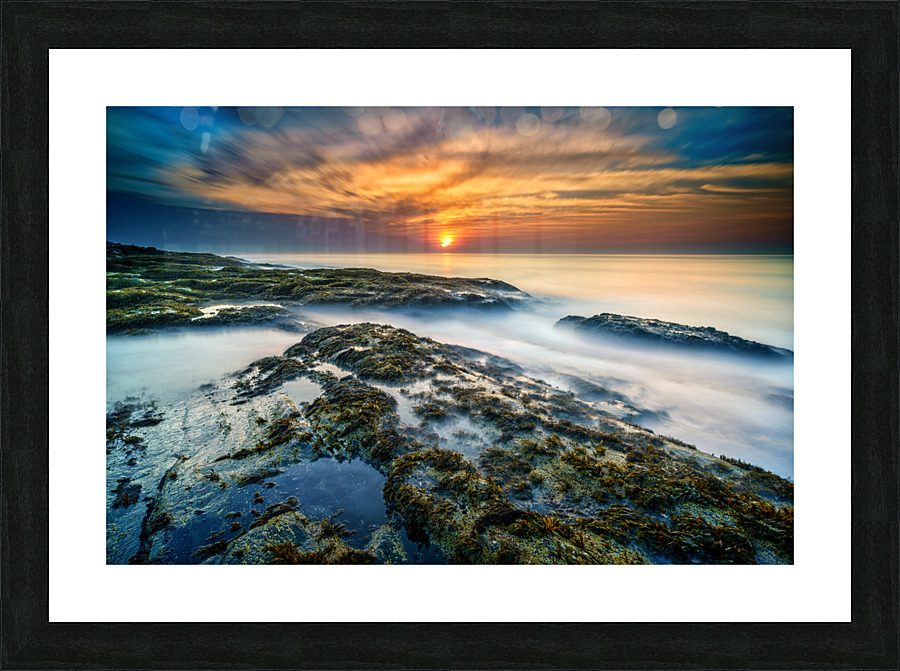 Two Lights Sunrise Picture Frame print