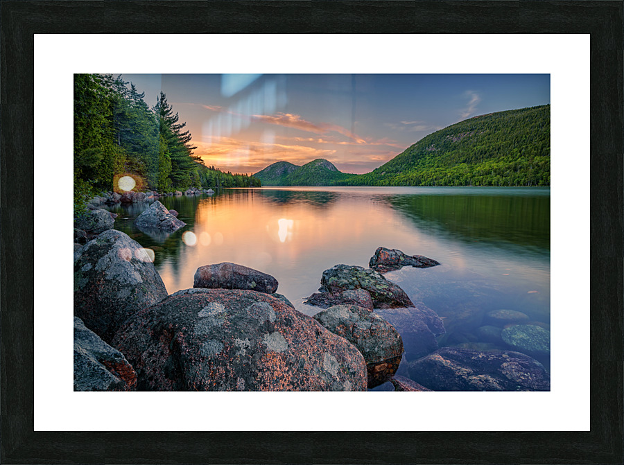 Spring Twilight at Jordan Pond Picture Frame print