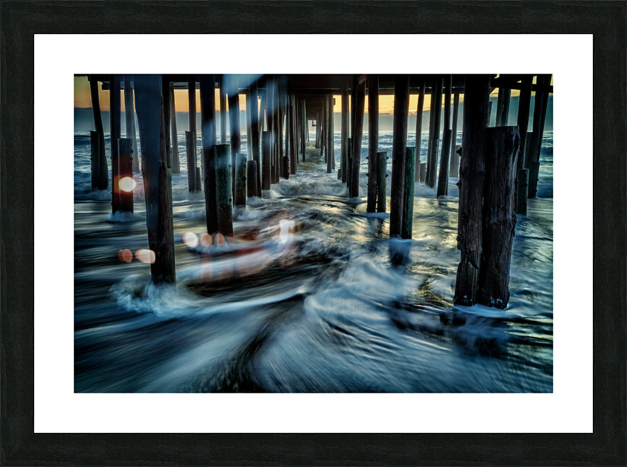 Under Kitty Hawk Pier Picture Frame print