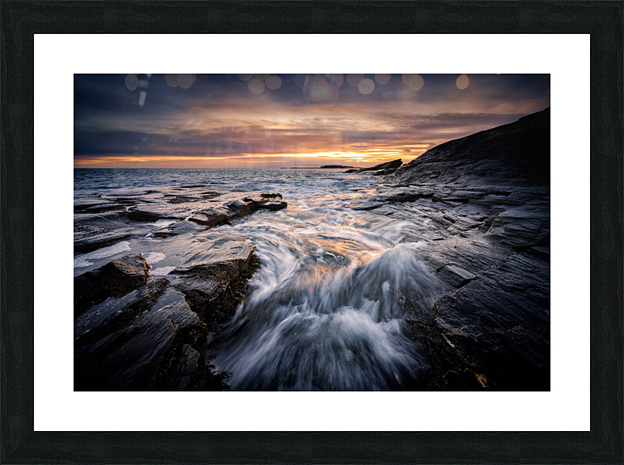 Sunset at Two Lights Picture Frame print