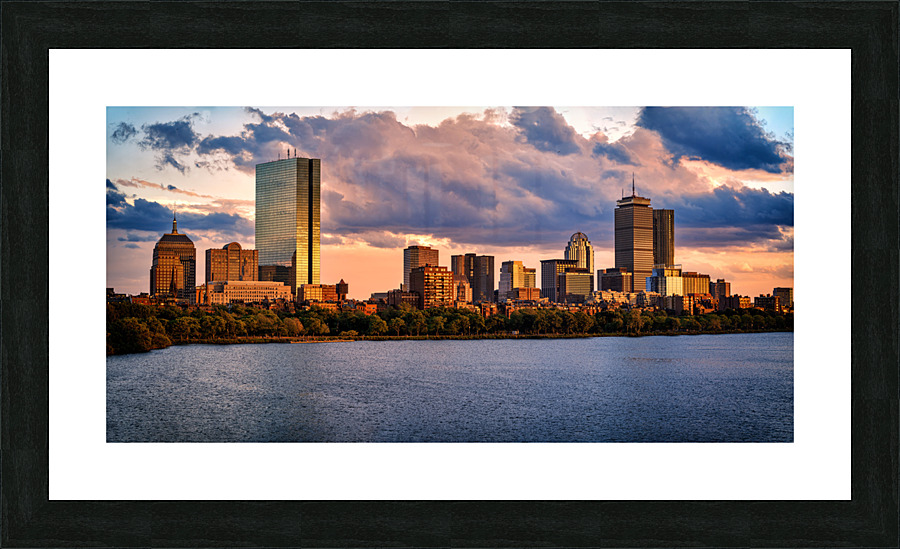 Boston Skyline Panorama Picture Frame print