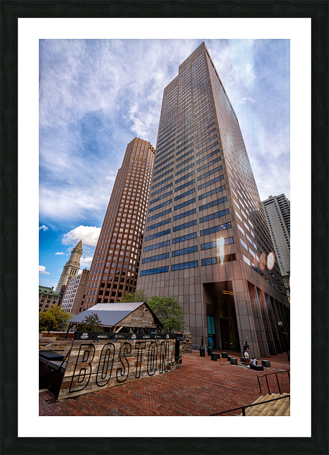 High Over Boston Picture Frame print