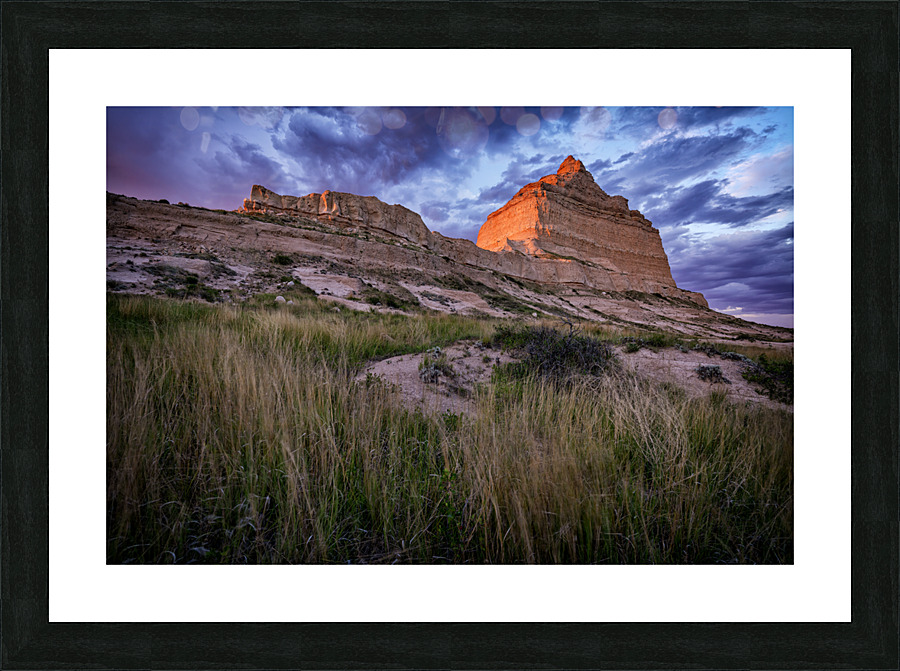 Scotts Bluff at Sunset Picture Frame print