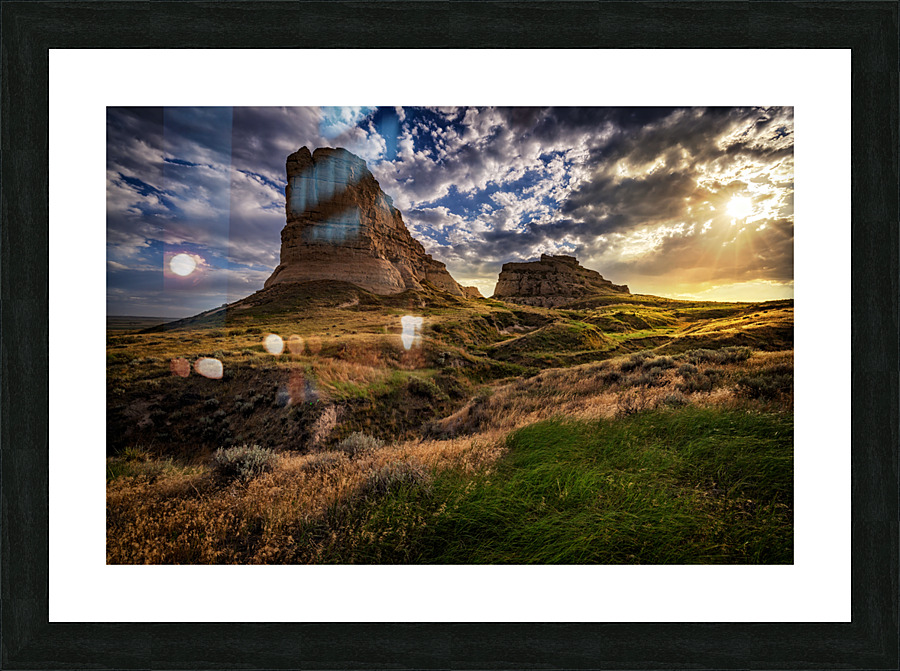 Sunset at Courthouse & Jail Rocks Picture Frame print