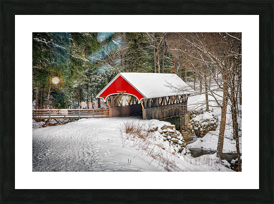 Flume Covered Bridge Picture Frame print