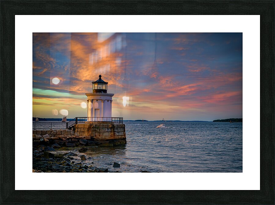 Sunset at Bug Light Picture Frame print