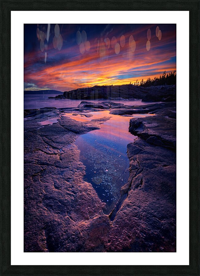 Dusk at Schoodic Point Picture Frame print