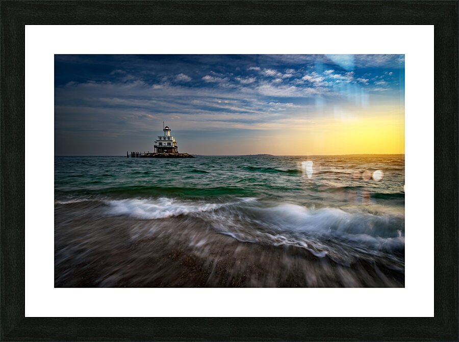 Long Beach Bar Lighthouse Picture Frame print