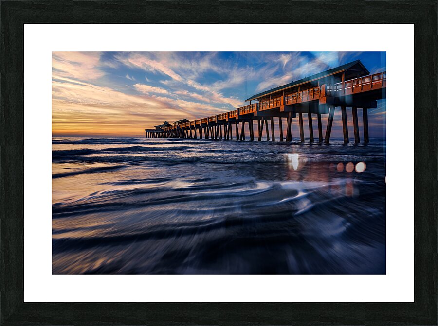 Folly Beach Pier Picture Frame print