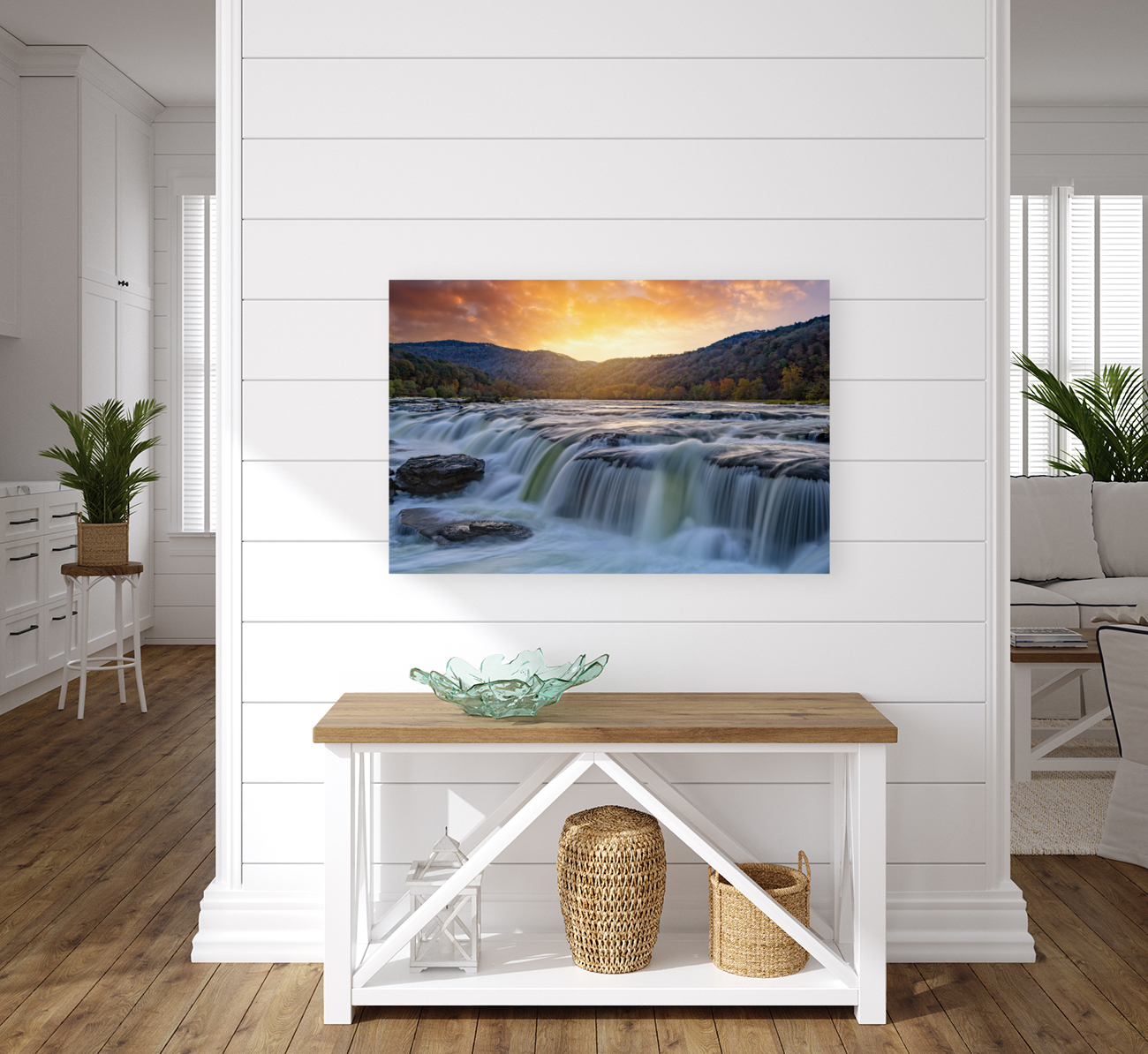 Sunset at Sandstone Falls Reproduction