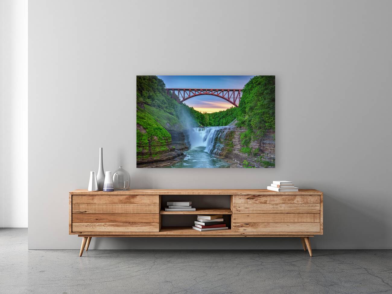 Sunset at Upper Falls Reproduction