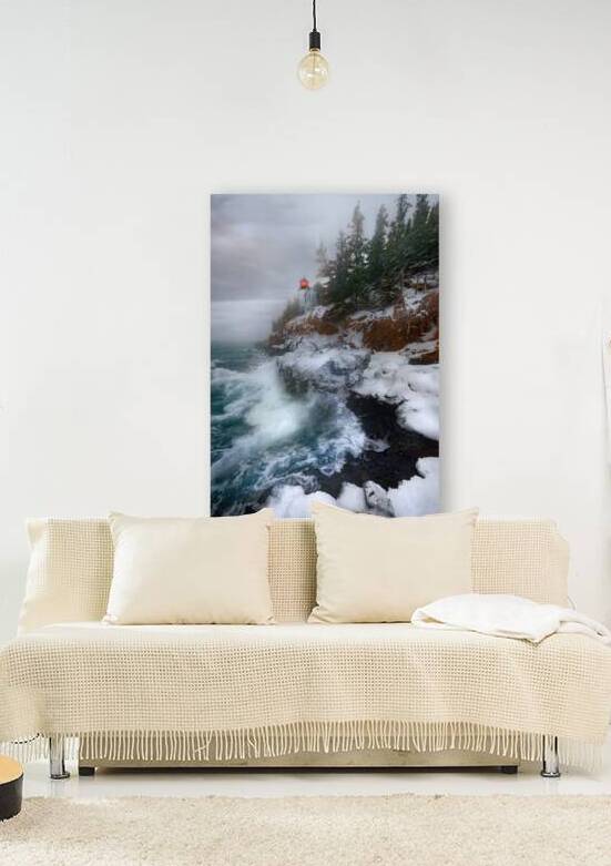 Winter Storm at Bass Harbor Head Lighthouse by Rick Berk