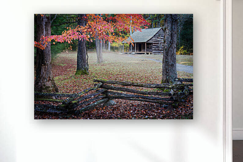 Autumn at Carter Shields Cabin by Rick Berk