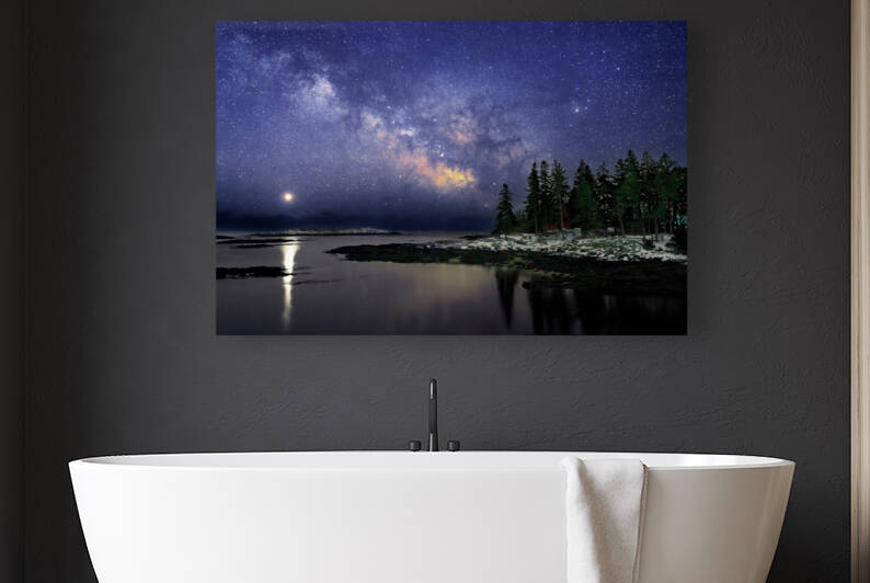 Milky Way Over the Sheepscot River by Rick Berk