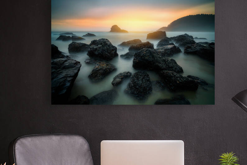 Misty Sunset on Indian Beach by Rick Berk