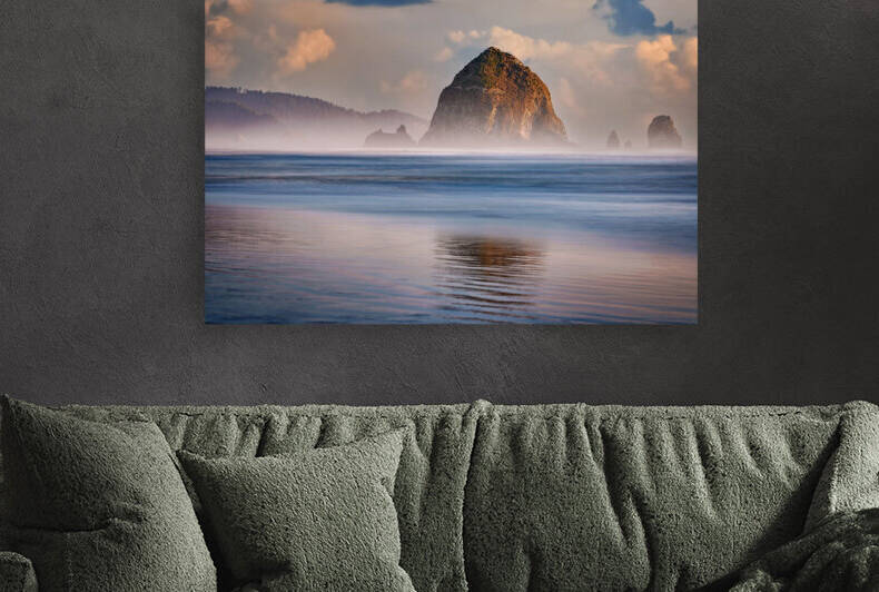 Haystack Rock in the Mist by Rick Berk