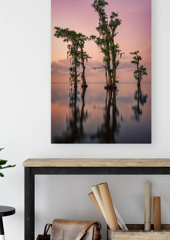 Pink Twilight on Lake Maurepas by Rick Berk